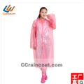 Promotional fashionable emergency pe raincoat for adult popular in Europe