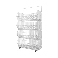 Oblique Basket Wire Mesh Display Shelf Cages