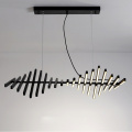 Home decorative black white led pendant light high lumen wave shaped italy design modern pendant light