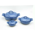 New arrivals solid color handle bakeware with lid