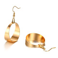 Stainless steel large rose gold hoop earrings