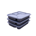Caja de plástico para llevar comida desechable con compartimento