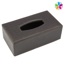 High-End Rectangle Leather Tissue Box (ZJH072)