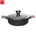 New design long handle large aluminium non-stick large frying pan