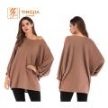 Lady Bat Long Sleeve Woman Plus Size Blouse