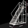 Escalera de plataforma móvil Diecisiete pasos escalera