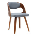 Modern PU Leather wood dining chair