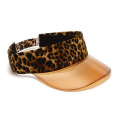 Leopard PVC sun protection plastic sun visor cap