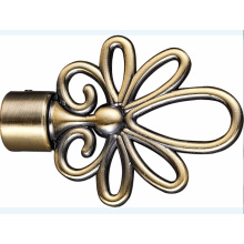 Flower Style Metal Curtain Pole Finial