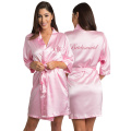 Robes de soie féminine Bridesmaid Bride Party Satin Robes