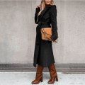 Women's Faux Wool Coat Blouse Thin Coats Trench