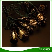 Solar Black 10PCS Small Horse String Lights para férias de Natal