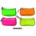 Candy Color Zipped Pencil Pouch With Handle