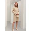 Autumn stretch knee-thick cashmere dress