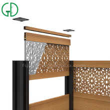 Panneaux de clôture en bois en aluminium composite largement utilisé