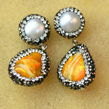 Art und Weise Gelbe Perlen-kostbare Ohrring-Dekoration-Schmucksache-Schmucksachen