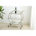 tempered glass storage trolley for bar