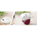 Porcelain Tea Cup with Flower Printing for Gifts