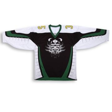 100% poliéster bordado logo hielo Hockey Jersey para Fans