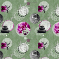 Flower Printed Tablecloth With Non Woven Backing