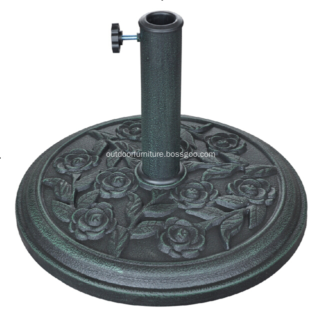 DL-052-9 Garden Resin Unique Rose Design Umbrella Base