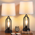 Retro Charging Bedroom Table Lamps