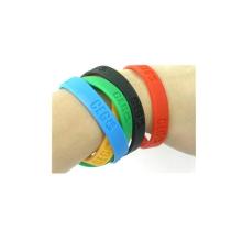 Silicone Bracelet with Silk Screen Printing Logo for Sales