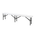 White Plastic Portable Folding Bench for party