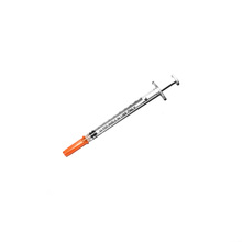 Sterile Disposable Medical Insulin Syringe with Orange Cap