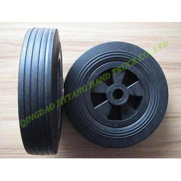 solid wheel Size : 8*2" with plastic rim