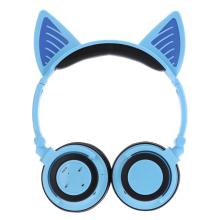 Auriculares inalámbricos con estilo promocionales de auriculares con orejas de gato para niños