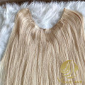 Custom machine weft hair with beads