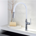 White single hole kitchen faucet