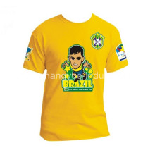 t-shirts do ventilador 2014 novo design do futebol brasileiro para a Copa do mundo brasileira