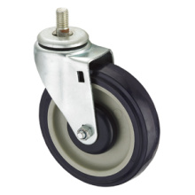 Einkaufswagen Caster mit 5 in. PU Wheel - Threaded Stem