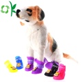 Caliente-venta de mascotas Rainshoes Rain Boot Silicone Dog Shoes