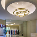 Hotel lobby celling round ring led pendant light