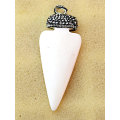 Fashion Sabre- Shaped Cow Bone Synthesis Crystal Jewelry Necklace Pendant