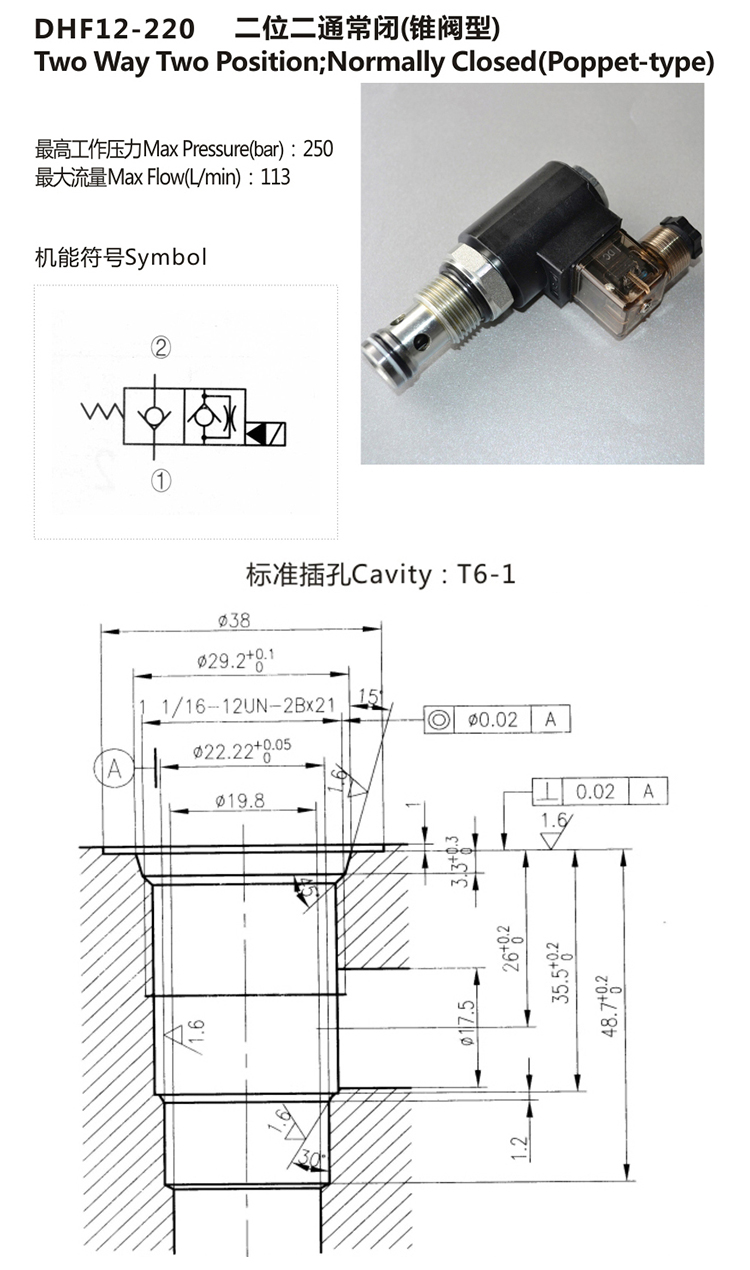 HydraForce Hydraulic Solenoid Operated Cartridge Valves