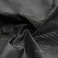 Resistente al agua y al aire libre ropa deportiva al aire libre chaqueta tejida a rayas Jacquard 100% poliéster negro hilado filamento tejido (FJ020)