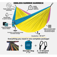 Hammock de acampamento com cordas