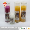 Religious candle glass jars