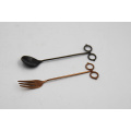 Customized Black PVD Coating coffee Spoon Fork set