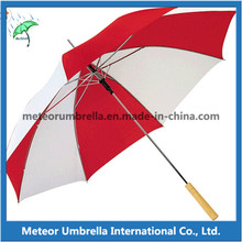 OEM Cheap Promotion Gift Stick Automatic Wooden Handle Umbrella