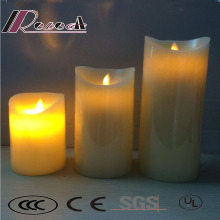 White Romantic LED Simulation Controle Remoto Candle Lamp for Restaurant