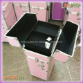 Two in One Pink ABS Professional Make up Artist Trolley Case (SATCMC014)