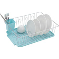 1 tier chrome plated dish rack with tray