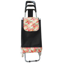 portable trolley shopping bag with wheels with zebra print