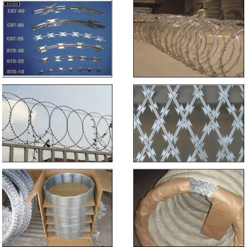 Bto-22 Flat Wrapped Concertina Razor Tape Wire