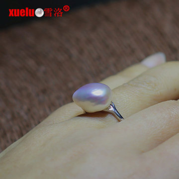 925 Silver Natural Natural Baroque Pearl Ring Designs en gros (E170002)